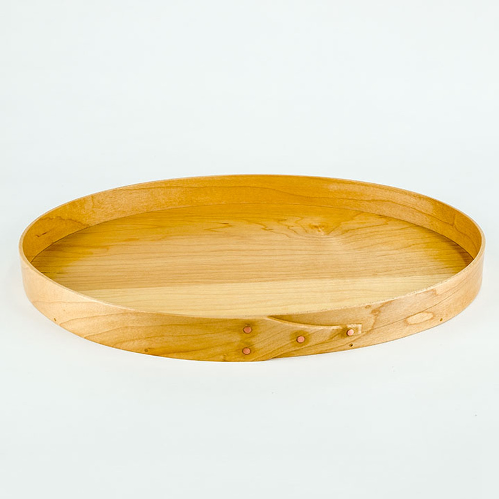 Handcrafted #7 wooden oval serving trays organize jewelry or perfume.