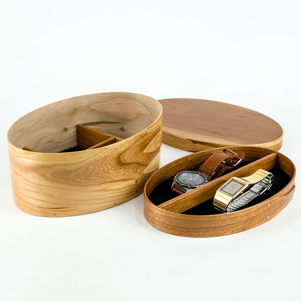 No. 4 Shaker oval jewelry box with room for your personal treasure.