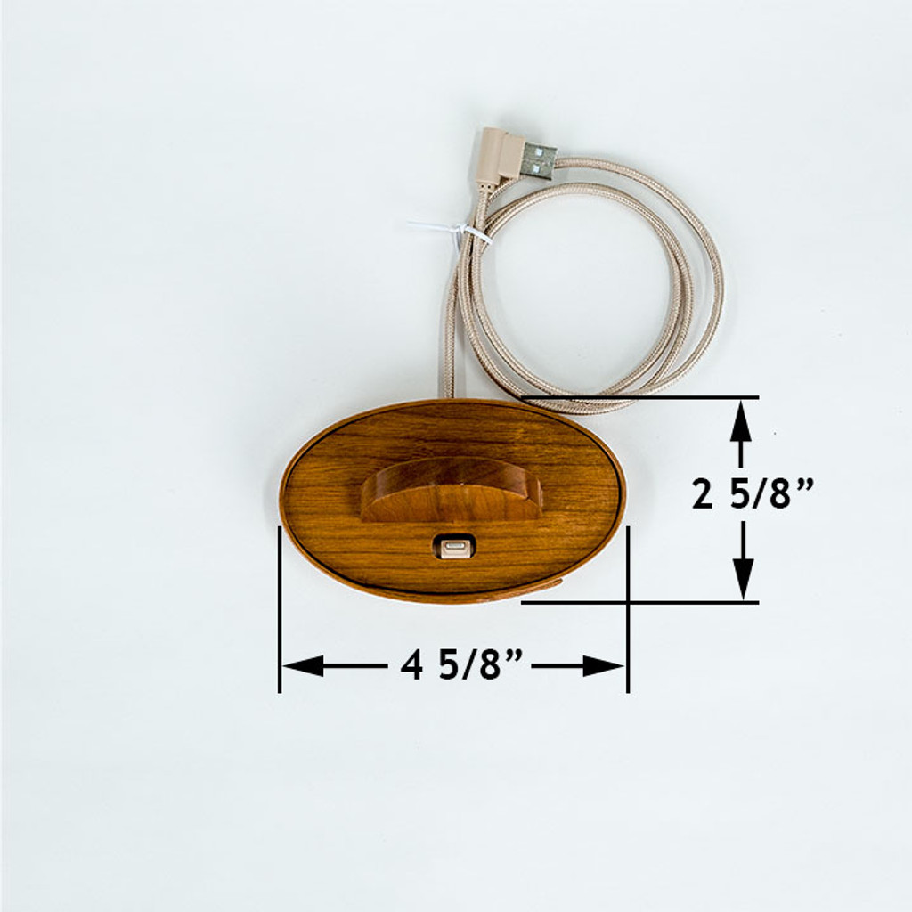 Be the envy of the office with the natural beauty of a hardwood #1 oval iPhone docking station.