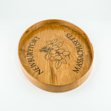 Handcrafted #8 wooden Newburyport destination trays organize condiments or dinnerware.
