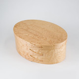 Handcrafted #5 shaker Birdseye Maple lidded box organizes fine collectibles and has its own interesting story.