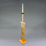 Extending from 24 inches to 36 inches, the ingenious design of this ratcheting candle stand puts light and ambiance directly where needed.