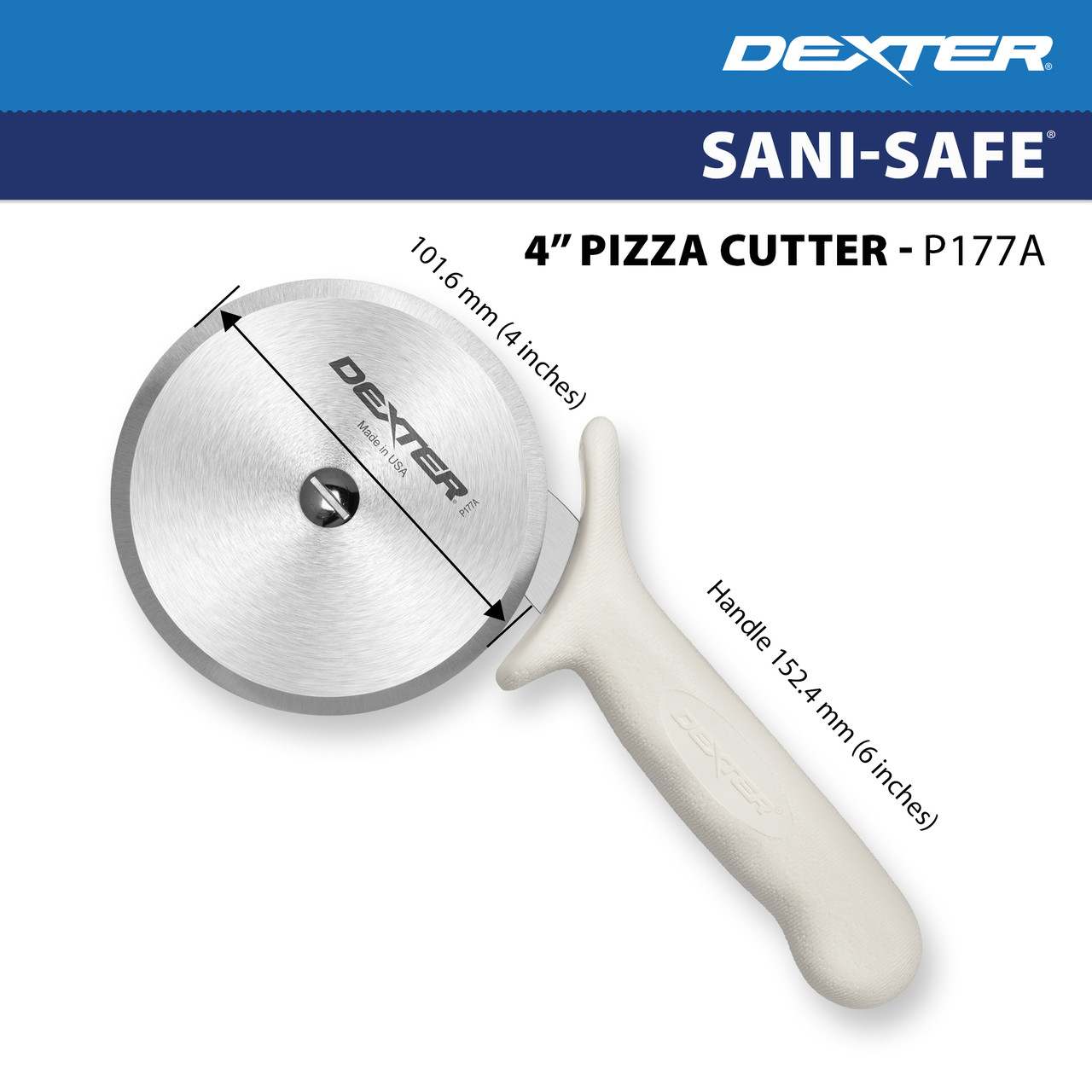 SANI-SAFE® Pizza Cutter P177A-PCP |Dexter Russell