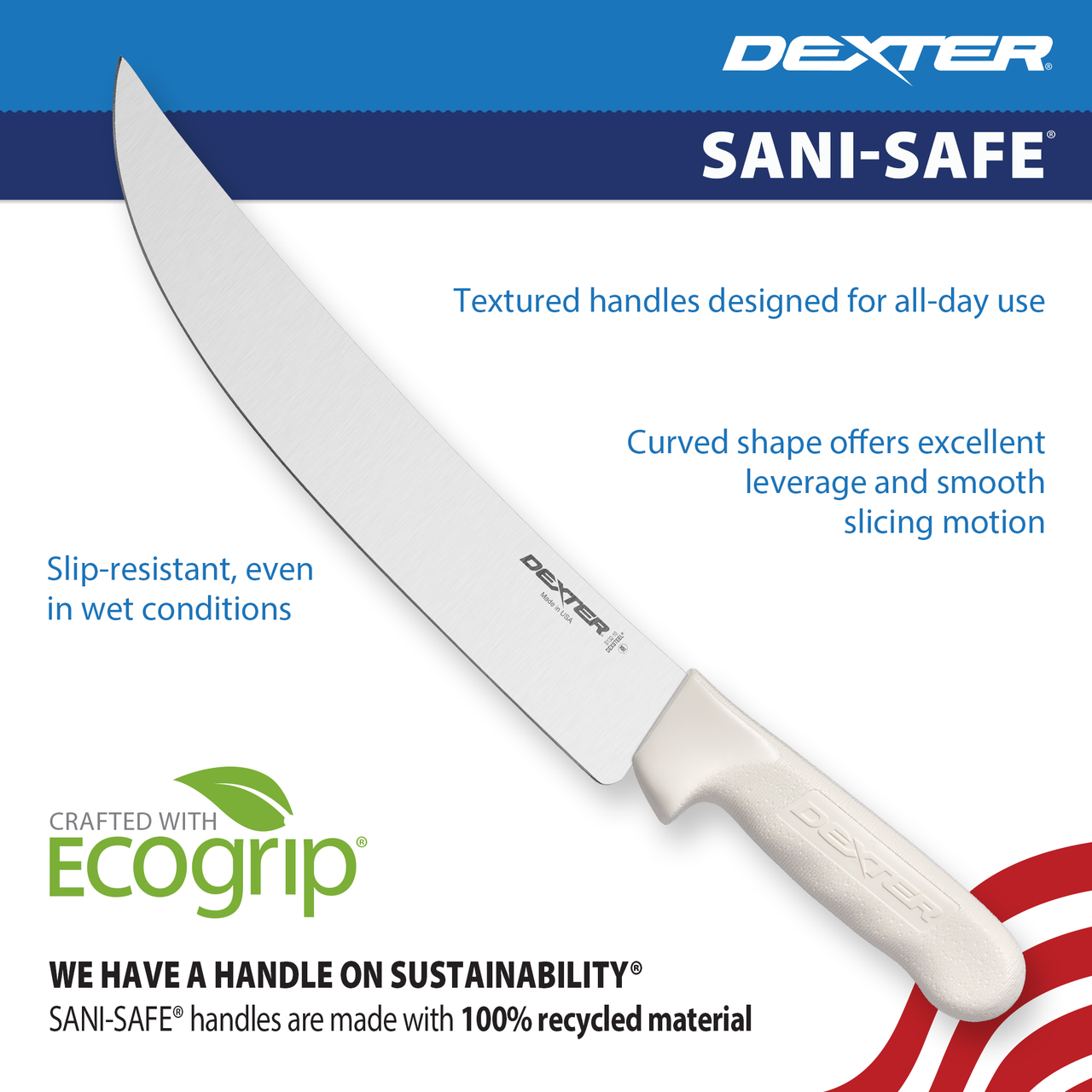 SANI-SAFE® Cimeter Steak Knife | Dexter Russell