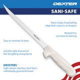 Blade is made with high-carbon stainless Dexsteel