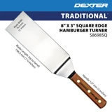 S8698SQ TRADITIONAL® 8" x 3" Hamburger Turner dimensions