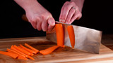 S5198 TRADITIONAL® 8" x 3¼" Chinese Chef's Knife chopping carrots