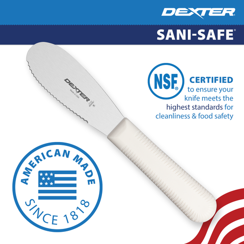 SANI-SAFE® Scalloped Offset Sandwich Knife