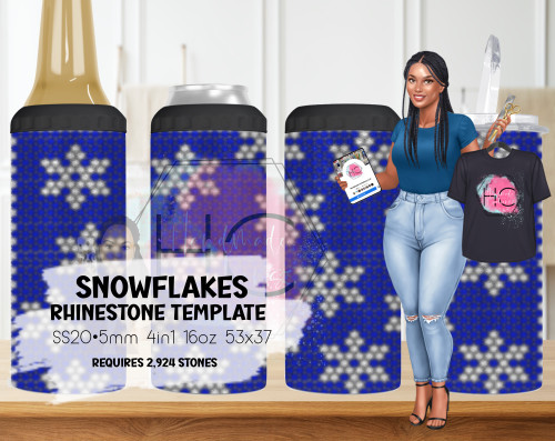 Snowflake Can Cooler Templates