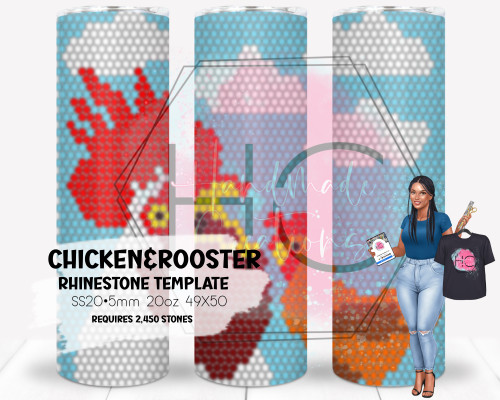 Chicken and Rooster Template
