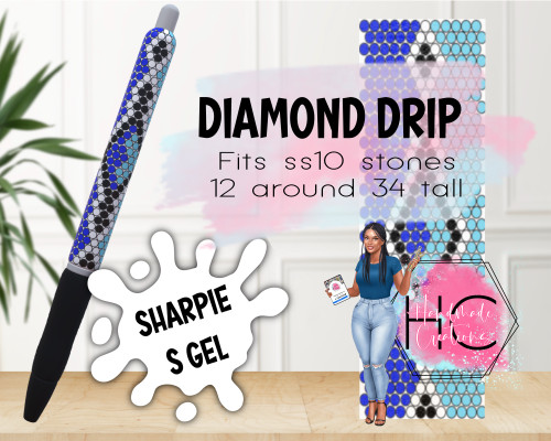 Diamond Drip Sharpie Pen Template