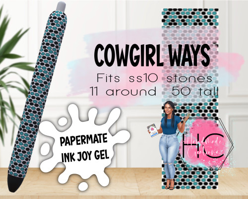 Cowgirl Ways Papermate Pen Template