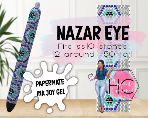 Nazar Eye Papermate 12 Pen Template