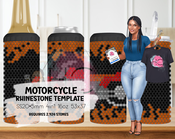MotorCycle Can Cooler Template