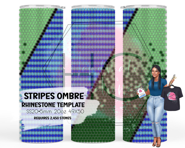 Stripes Ombre Template