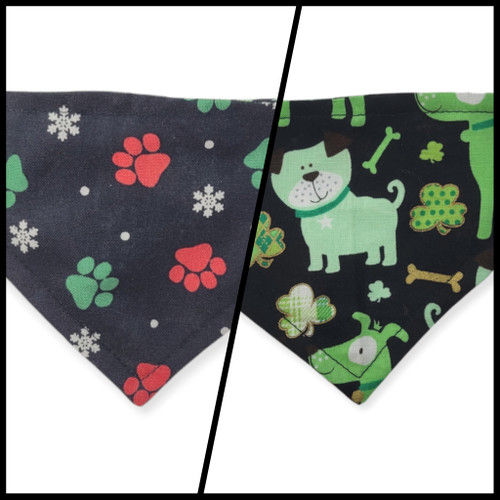 Irish Dogs/Christmas Paws Bandana (X-Small)