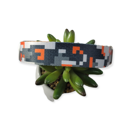 Orange Digital Camo Dog Collar (Large)