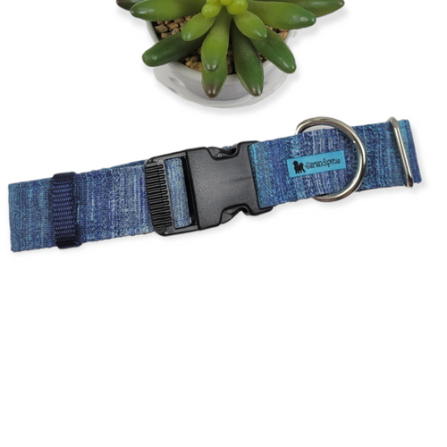 Blue Sketch Dog Collar (Large/X-Large)