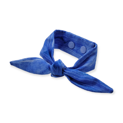 Blue Swirls Neckerchief Scarf (X-Small)