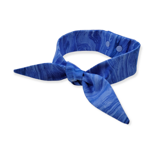 Blue Swirls Neckerchief Scarf (Medium)