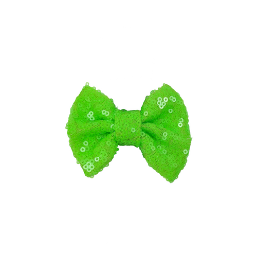 Lime Sequin Bowtie - 3"