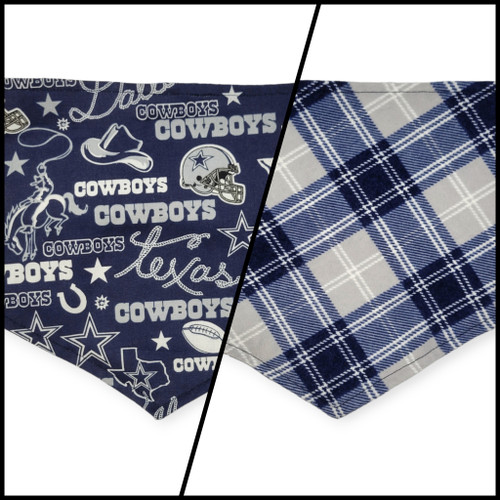 Cowboys/Dallas Plaid Bandana (Medium)