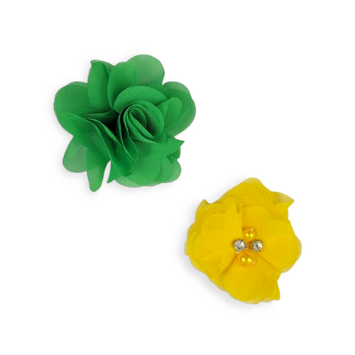 Green & Yellow Collar Flower Set