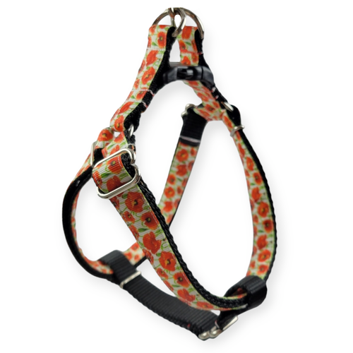 Red Poppies Step-In Harness  (Medium)