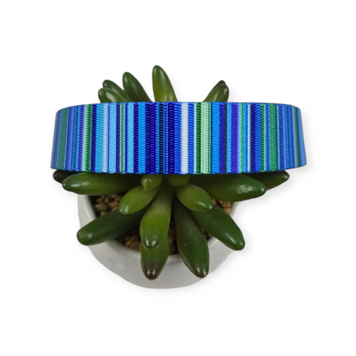 Blue Serape Dog Collar (Medium)
