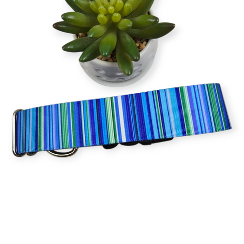 Blue Serape Dog Collar (Large, wide)