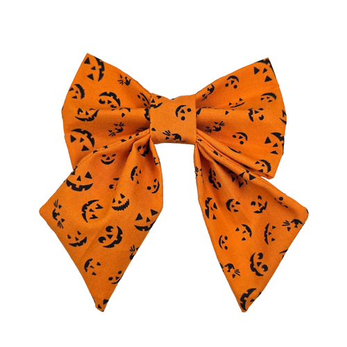 Jack-O-Lantern Sailor Bow - 5"