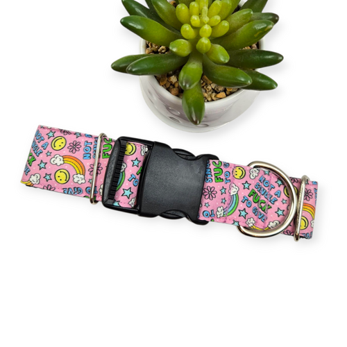 Not A Single Fuck Dog Collar (Large, wide)