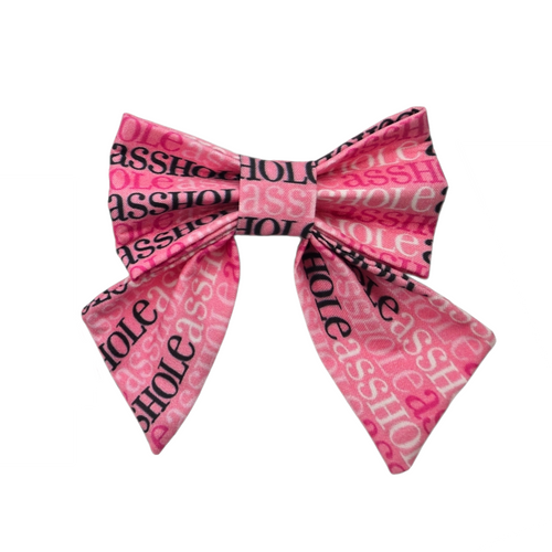 A$$hole on Pink Sailor Bow - 4"