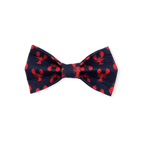 Red Crawfish on Navy Bowtie - 5"