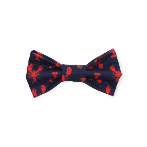 Red Crawfish on Navy Bowtie - 4"
