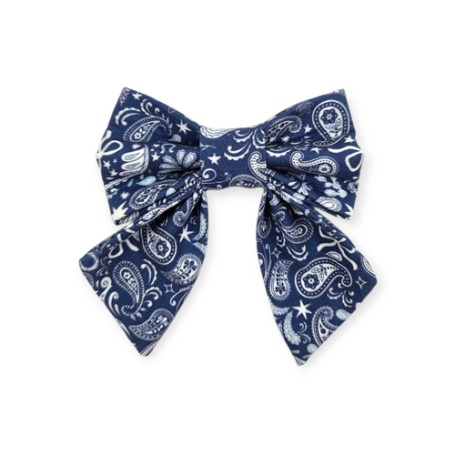 Whimsical Western Paisley Sailor Bow - 4"