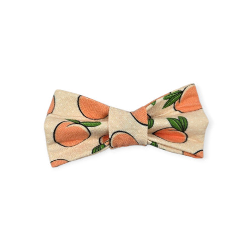 Peaches & Peach Polka Dots Bowtie - 3"
