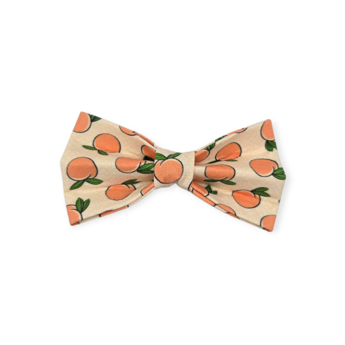 Peaches & Peach Polka Dots Bowtie - 5"