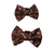 Chocolate Brown Sequin Collar Bow