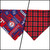 Rangers/Red plaid Reversible Bandana (Medium)