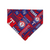 Rangers/Red plaid Reversible Bandana (Medium)