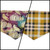 Pumpkin Ravens/Mustard Plaid Reversible Bandana (Small)