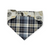 Pumpkin Quilt/Gray & Tan Plaid Reversible Scrunchie Bandana (Medium)