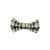 Cream & Black Plaid Bowtie - 3"