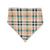 Fall Favorites/ Peach Plaid Slip-on Scrunchie Bandana (Large)