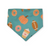 Fall Favorites/ Peach Plaid Slip-on Scrunchie Bandana (Small)