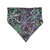 Spiderwebs/ Gray Plaid Slip-on Scrunchie Bandana (Large)