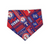 Rangers/Nautical Stripe Slip-on Scrunchie Bandana (Medium)