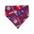 Rangers/Nautical Stripe Slip-on Scrunchie Bandana  (Large)