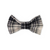 Cream & Black Plaid Bowtie - 4"